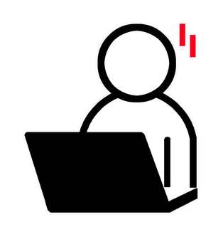 仕事（焦る、ショック） 人物,人,pc,パソコン,ノートpc,感情,ガーン,エフェクト,ショック,焦るのイラスト素材