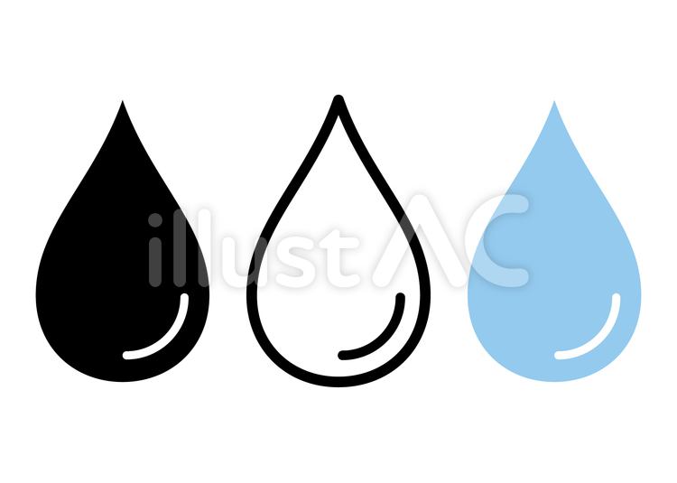 しずく　水滴のアイコン しずく,水滴,水のイラスト素材