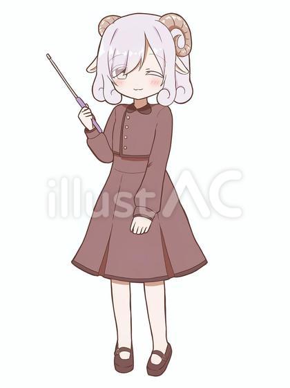 ヒツジの女の子_指し棒