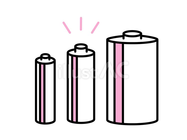 乾電池のアイコン 電池,乾電池,バッテリーのイラスト素材
