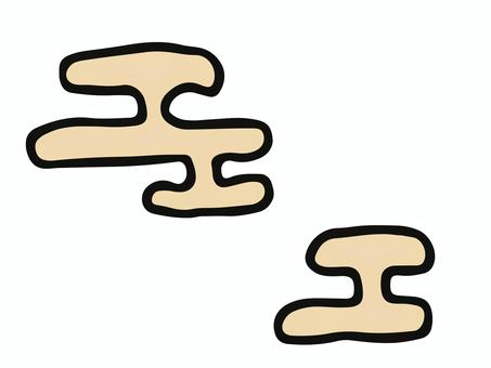 霞模様のイラスト（和風飾り・お正月） 霞模様,和柄,背景,飾り,お正月,1月,学校,プリントのイラスト素材