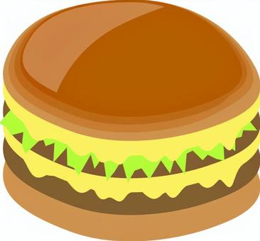 ハンバーガー　 ハンバーガー,ファーストフード,ジャンクフード,パン,ハンバーグ,挟むのイラスト素材