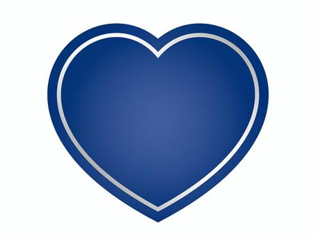 navy blue and silver heart frame , heart, frame, luxury, JPG, PNG and AI