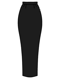 Illustration, skirt, long, tight, 