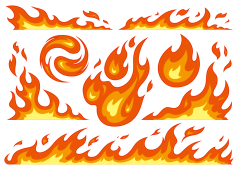 様々な炎_43.ai 火,炎,ファイヤー,火事,燃焼,炎上,火炎,焼く,加熱,フレイムのイラスト素材
