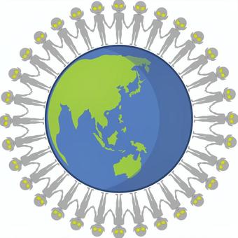 地球と宇宙人 地球,宇宙人,異星人,惑星,地球外知的生命体のイラスト素材