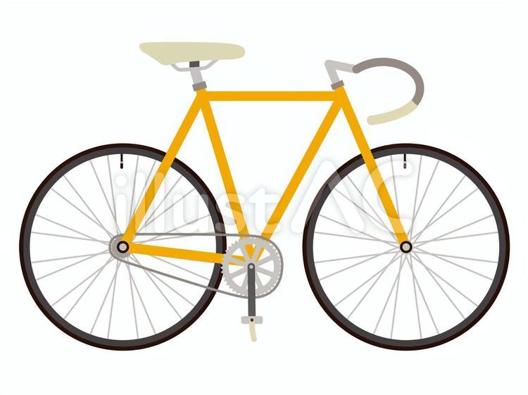 競輪用自転車／側面 競輪,自転車,スポーツ自転車のイラスト素材