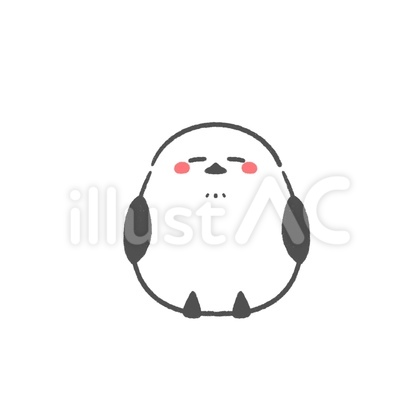 目を瞑るシマエナガ
