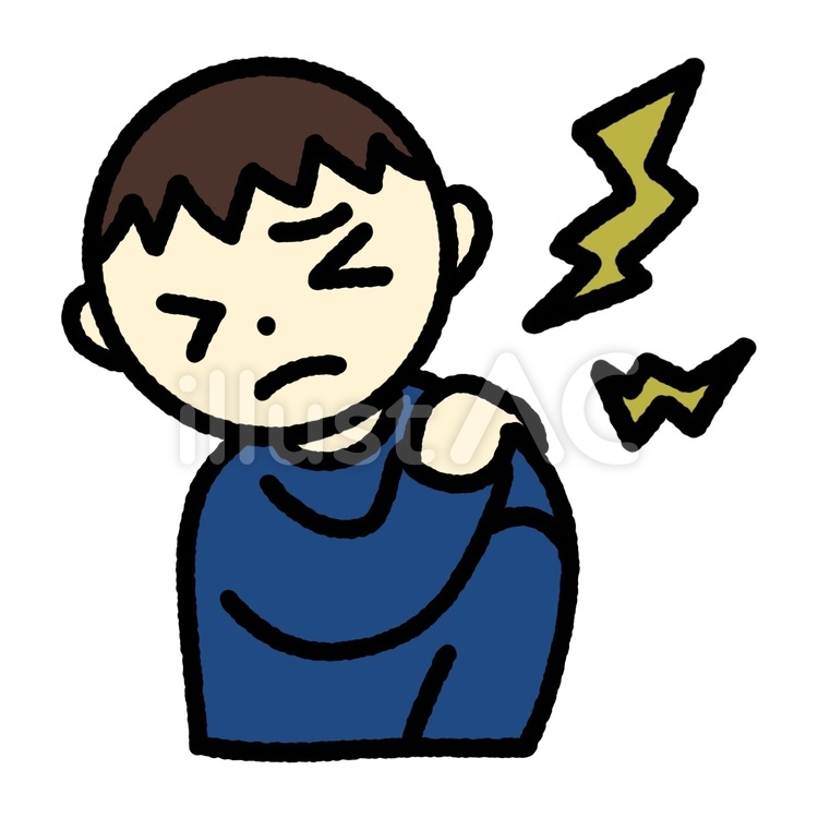 肩が痛い男性イラスト - No: 22717210／無料イラスト/フリ…