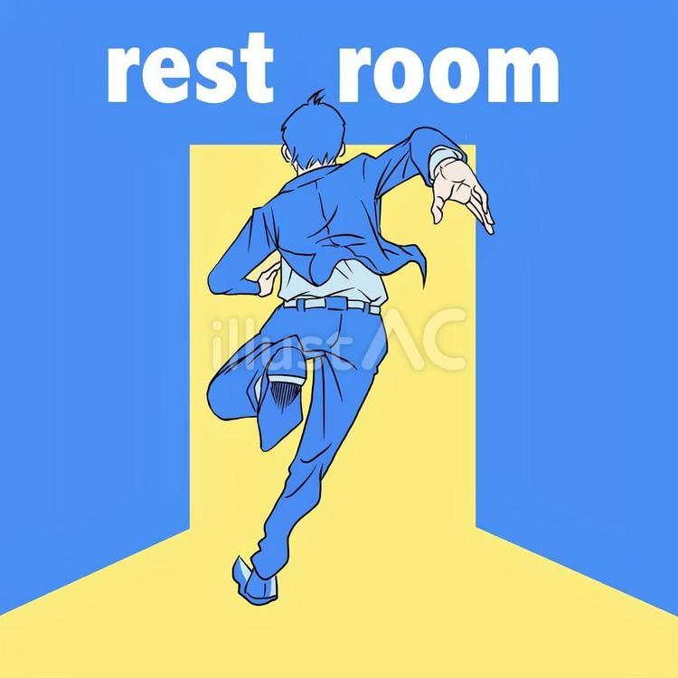 男性トイレマーク トイレ,男性,スーツのイラスト素材