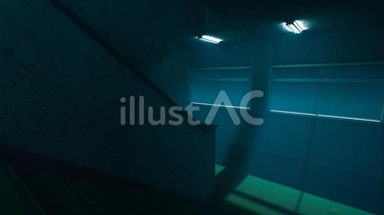 学校の階段　時の狭間 階段,光,3dのイラスト素材