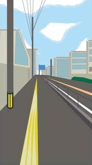 Illustration, sidewalk, the way, lane, 