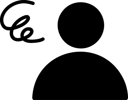 モヤモヤしている人/ピクトグラム もやもや,悩む,不安,考える,人間,悩み,イライラ,落ち込む,問題,考え中のイラスト素材