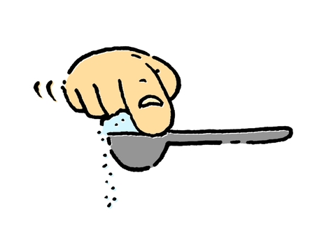 さじ・すりきり さじ,小さじ,大さじ,スプーン,すりきり,指,キッチン用品,調理道具,調理器具,料理のイラスト素材