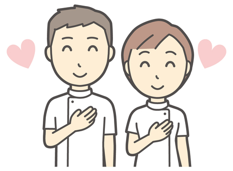  理学療法士の男女-025-バスト 好き,理学療法士,男女,医療,病院,クリニック,整体師,柔道整復師,鍼灸師,人物のイラスト素材