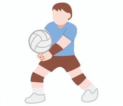 バレーボールをする男性 バレーボール,バレーボール部,スポーツ,運動,人物,バレーボール選手,男性,体育,ユニフォーム,部活のイラスト素材