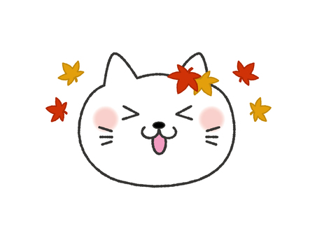 もみじと猫　顔のみ　02