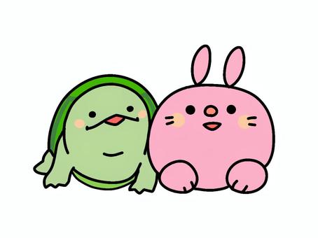 The Tortoise and the Hare, JPG and PNG The Tortoise and the Hare, rabbit, turtle, animal, JPG and PNG