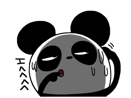 困っているパンダ