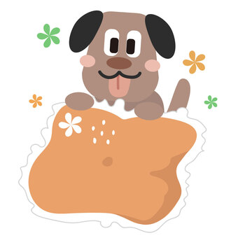 くつろぐ可愛い犬 犬,いぬ,動物,生き物,ペット,くつろぐ,癒される,落ち着く,リラクゼーション,ポーズのイラスト素材