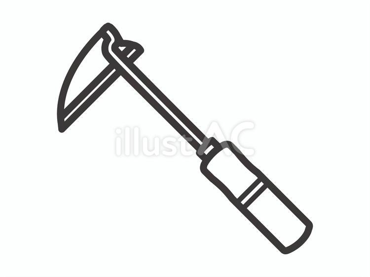 ねじり鎌06 ねじり鎌,工具,草取りのイラスト素材