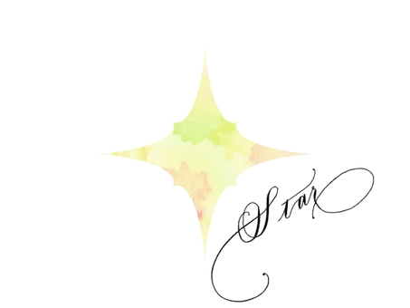 水彩風の星 星,水彩,グラデーション,夜,にじみ,可愛い,手描き,おしゃれ,手書き文字,シンプルのイラスト素材