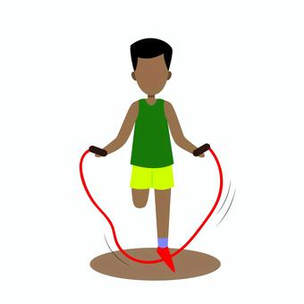 なわとび 001 なわとび,ジャンプ,運動,子ども,男の子,スポーツ,エクササイズ,ロープ,飛ぶ,トレーニングのイラスト素材