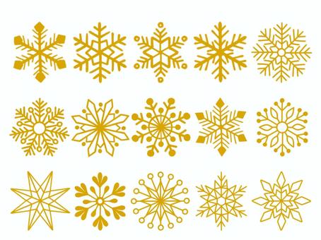 雪の結晶セット 雪,結晶,冬,氷,霜,12月,１月,２月,寒い,冷たいのイラスト素材