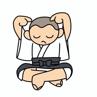 とんちをとく坊主 坊主,とんち,知恵,ひらめき,なぞなぞのイラスト素材