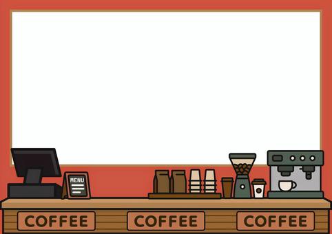 壁紙のコーヒー屋のカウンターです。 壁紙,カウンター,シンプル,コーヒー,バー,カフェ,店内,風景,店舗,インテリアのイラスト素材