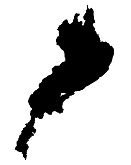 琵琶湖のシルエット 琵琶湖,シルエット,地図,滋賀県,観光,近江,湖,水鳥,池,釣りのイラスト素材