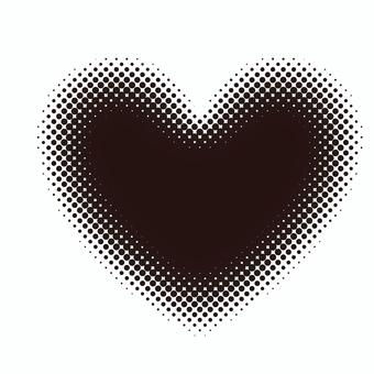 monochrome heart halftone, , JPG, PNG and AI