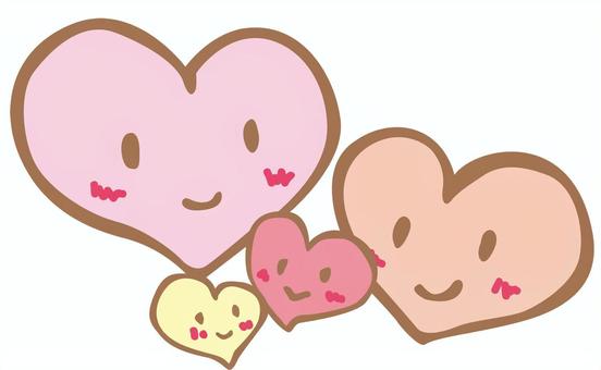 Heart family, , JPG, PNG and AI