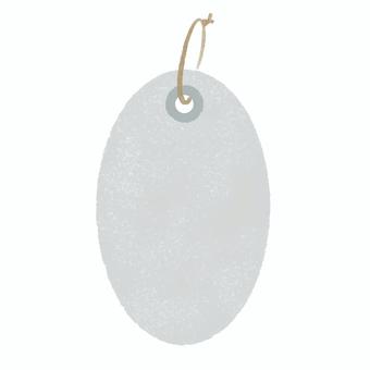 手描き風　タグ・ラベル（グレー・丸） タグ,ラベル,ひも付き,水彩,手描き風,くすみ,カラー,紙素材,クラフト風,ナチュラルのイラスト素材