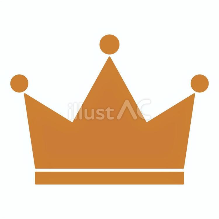 王冠マークA（ブロンズ） 王冠マーク,王冠,冠のイラスト素材