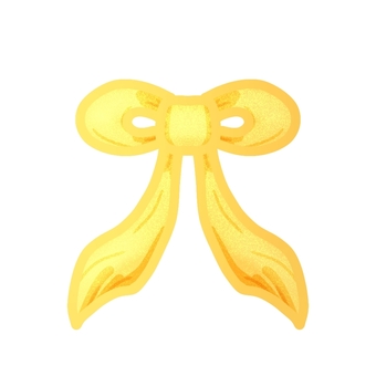 Illustration, ribbon, yellow, cute, 