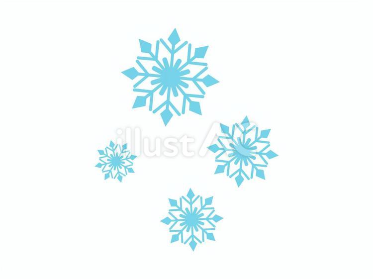 雪の結晶　複数 雪,結晶,氷のイラスト素材