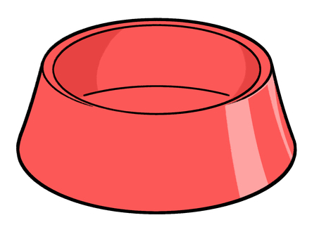 手書き_ペットボウル_01 ペットボウル,フードボウル,犬,猫,ペット,ペットフード,水皿,食器,ごはん,ドッグフードのイラスト素材