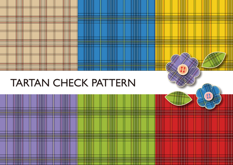 フレーム_タータンチェックパターン