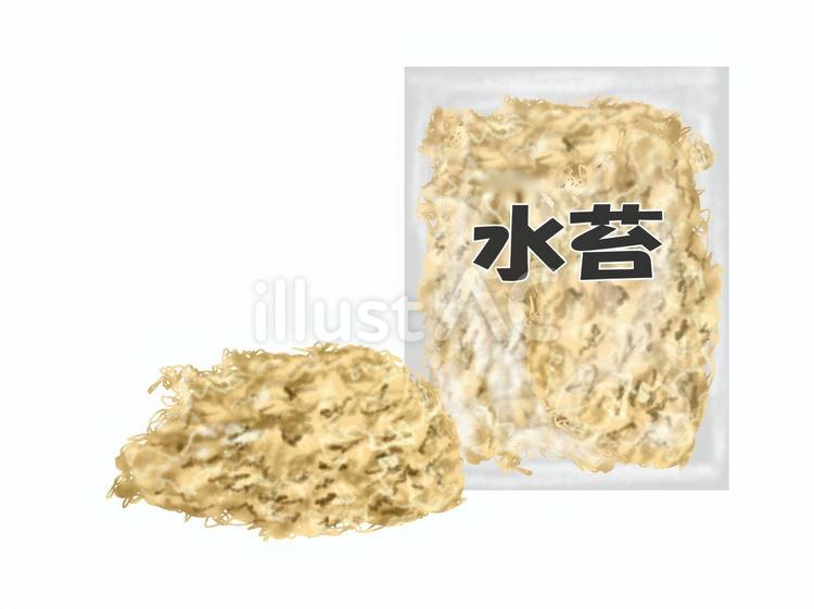 園芸用の水苔の袋入り商品 水苔,園芸,ガーデニングのイラスト素材