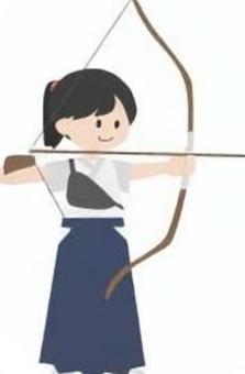 弓道部 弓道,弓,学生,部活,学校のイラスト素材