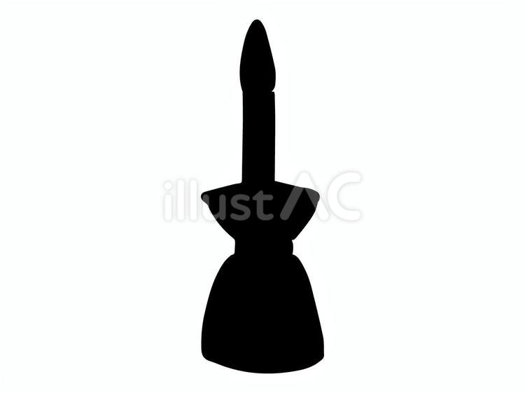 仏壇のローソクのシルエット ローソク,仏具,仏壇のイラスト素材