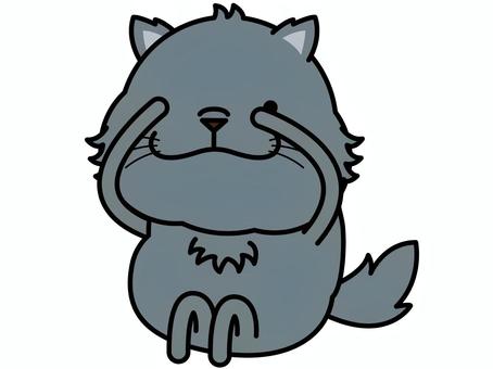 オオカミさん チラ見 チラ見,覗き見,狼,恐る恐る,キャラクター,動物,哺乳類,ベクター,イラストのイラスト素材