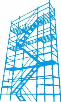 Scaffolding_silhouette_light blue, , JPG, PNG and AI