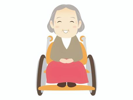 E076_Grandmother in wheelchair, people, female, grandmother, JPG, PNG and AI