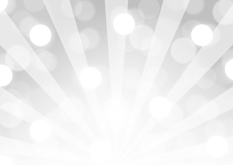 光の集中線と玉ボケの銀色の背景素材 集中線,放射線,光,玉ボケ,シルバー,背景のイラスト素材