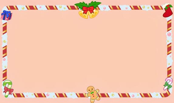 クリスマスフレーム配信用文字なし① 枠,配信,サムネ,サムネイル,youtube,見出し,ユーチューブ,シンプル,ベクター,素材のイラスト素材