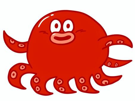 走る！タコタコ星人 走る,タコ,生物,動物,キャラクターのイラスト素材