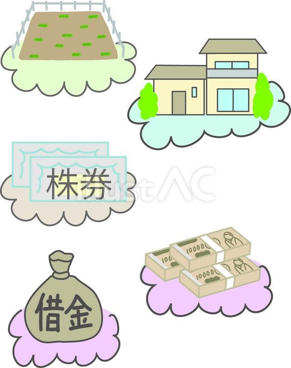相続内容イメージ 相続,イメージ,土地のイラスト素材