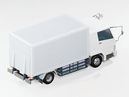 自動車CGイラスト06_リヤ 自動車,乗用車,四輪車,トラック,貨物,運搬車,商用車,アルミバン,運輸,運搬のイラスト素材
